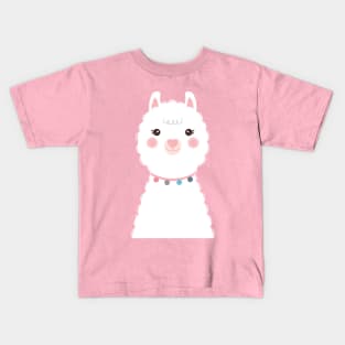 Cute llama illustration Kids T-Shirt